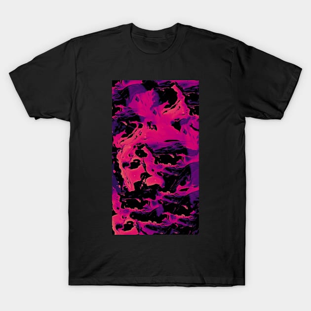 Neon Pink Pattern T-Shirt by Alexander S.